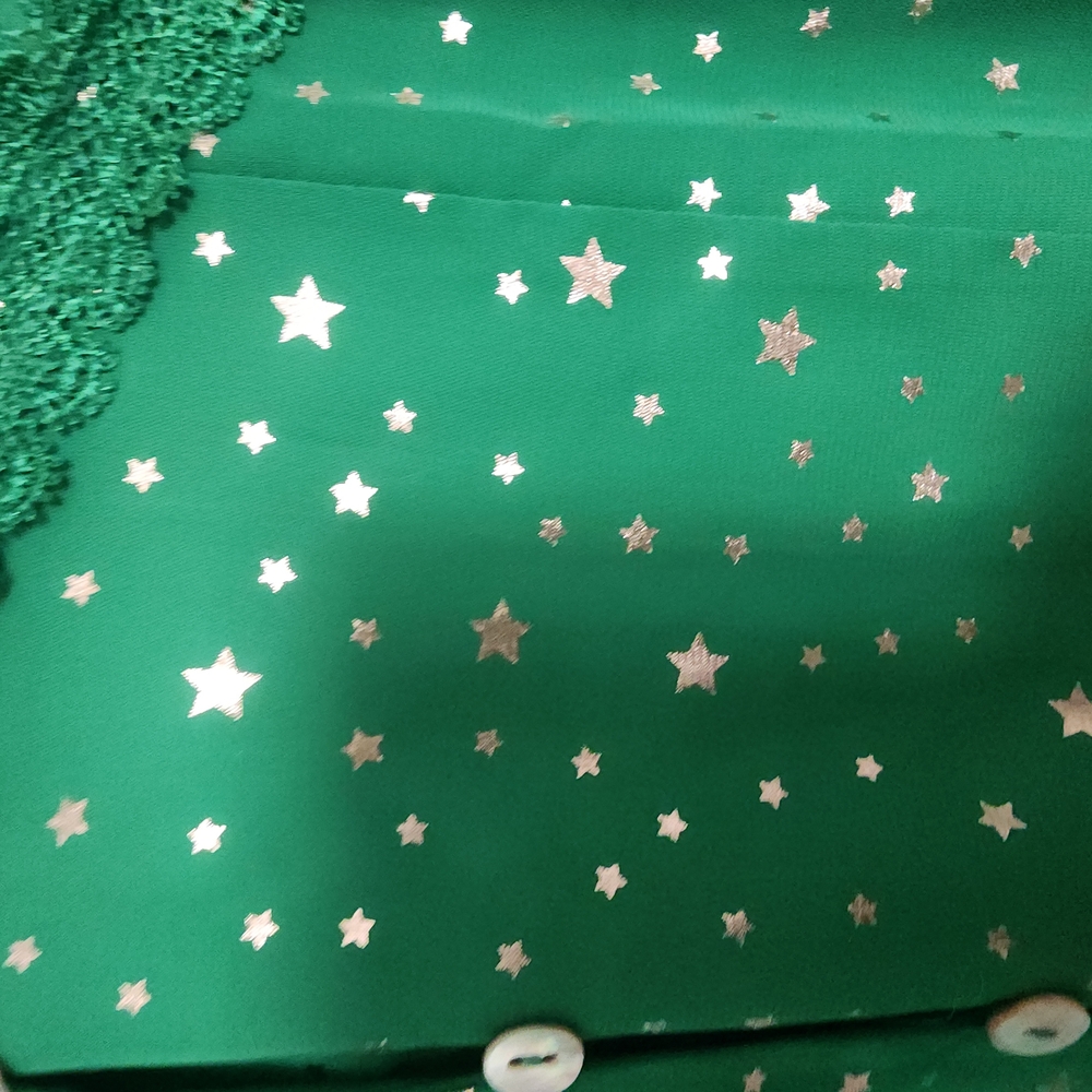 Never Fully Dressed Emerald Green Puff Sleeve Maxi Dress with Plunge Neckline - Picture 6 of 6